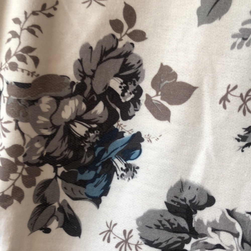 Tom’s Ware Skater Dress White Blue & Grey Floral M - Picture 3 of 6